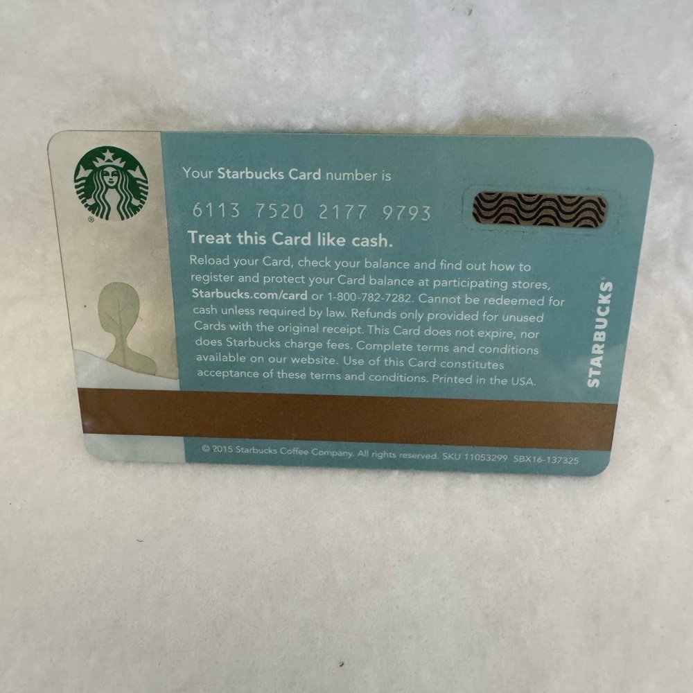 NEW! 2015 Starbucks Gift Card Featuring a Mountain Biker - Picture 2 of 3